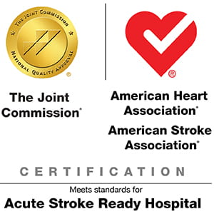 The Joint Commission, American Heart Association, American Stroke Association Certification, Meets standards for Acute Stroke Ready Hospital